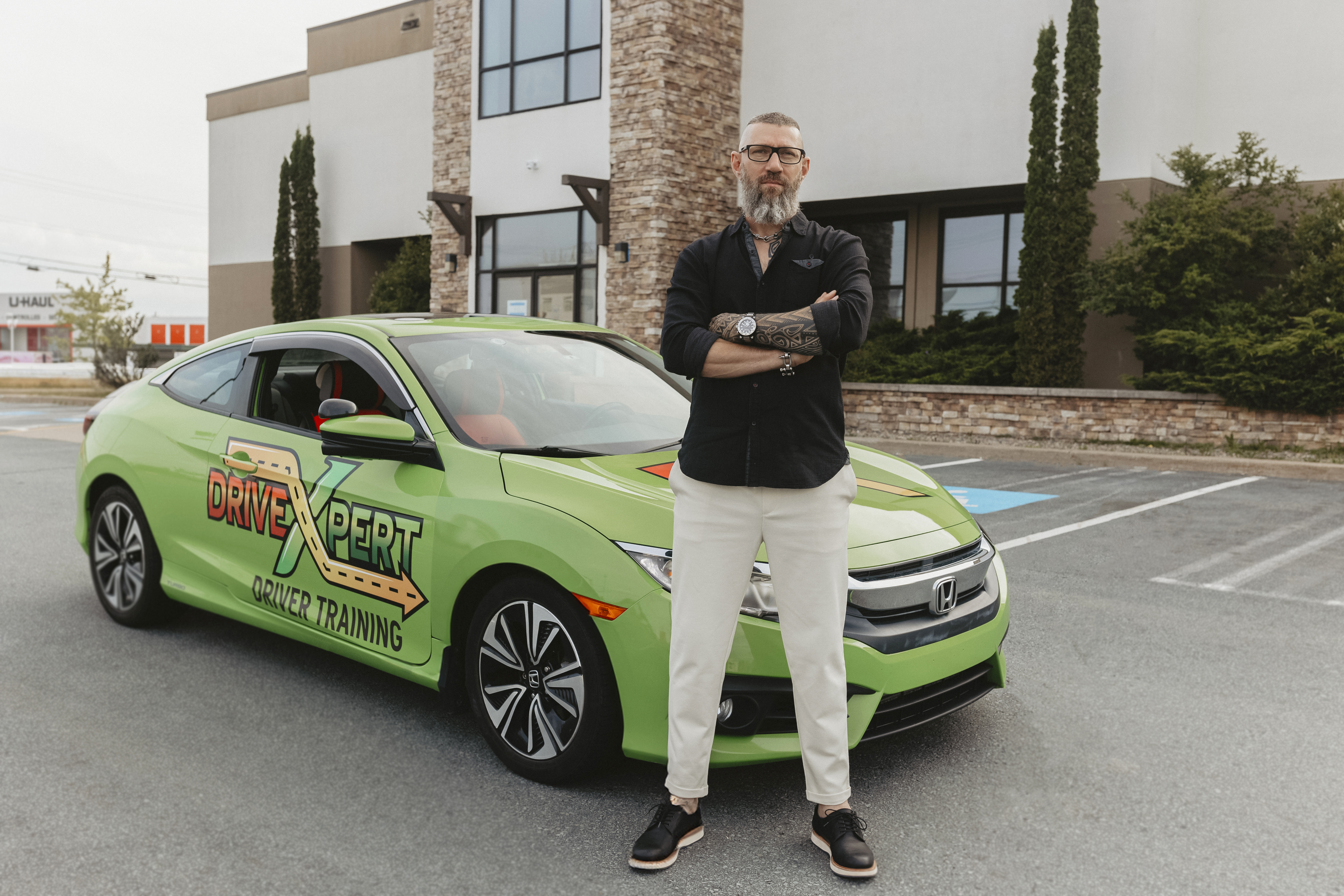 DriverXpert instructor outside car